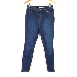 JUSTFAB Fitted Lifting SKINNY ANKLE JEANS  BLUE  Stretch Denim Women’s Size 32